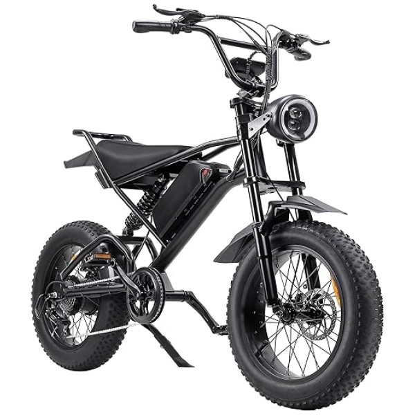 1500W Fat Tire Electric Bike 20" x 4.0" Adult Electric Bicycle with Removable 48V Battery, Electric Bikes 30MPH 7-Speed System, Commuting Dirt Bike...