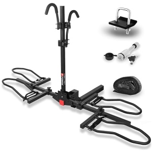 2" Hitch Mount Bike Rack Fits Up to 180 lbs Capacity Bicycle Carrier Platform Style for Car SUV Truck Standard and Fat Tire Electric Bike Racks...
