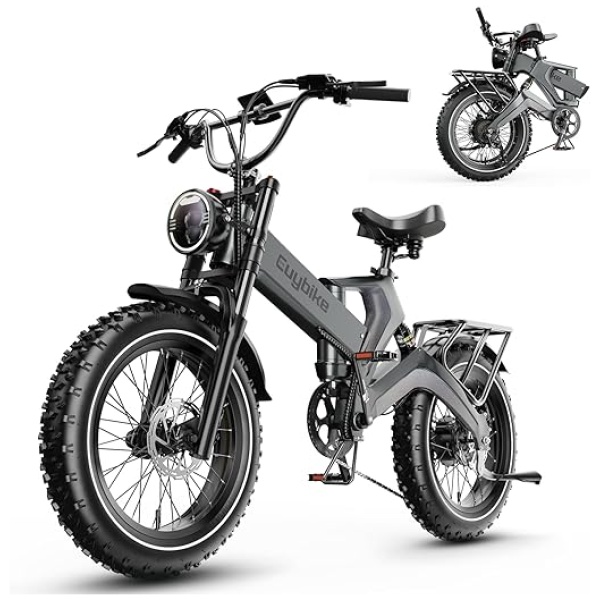 20000W Motor Folding Electric Bike for Adults,35MPH 100 Miles Long Range,48V 25Ah Removable Battery, 20" Fat Tire Foldable Ebikes,Hydraulic Disc...