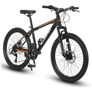 24/26 Inches Wheels Mountain Bike High Carbon Steel Mountain Bicycles for Adults All-Terrain Tires 21-Speed MTB Suspension Fork Dual Disc Brakes...