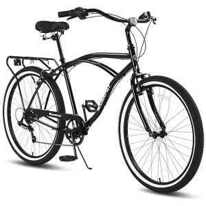 26" Beach Cruiser Bike for Men &Women, Cruiser Bicycle with 7 Speed | Fix Gear, Smooth Riding Adult Cruiser Bike, Multiple Colors