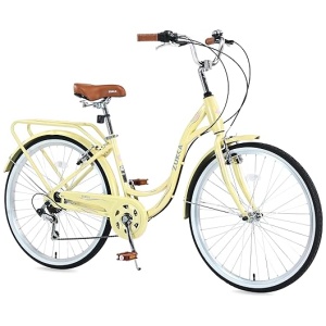 26 Inch Beach Cruiser Bike for Women, Womens Bicycles Hybrid Cruiser Bike with 7 Speed, Adjustable Seat, Lightweight Women Beach Cruiser Bike with...