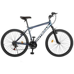 26 inch Mountain Bike for Men Women, 21 Speeds High-Carbon Steel Frame, Sport Cycling MTB Bicycle for Adult/Teenager, Blue/Grey/Black