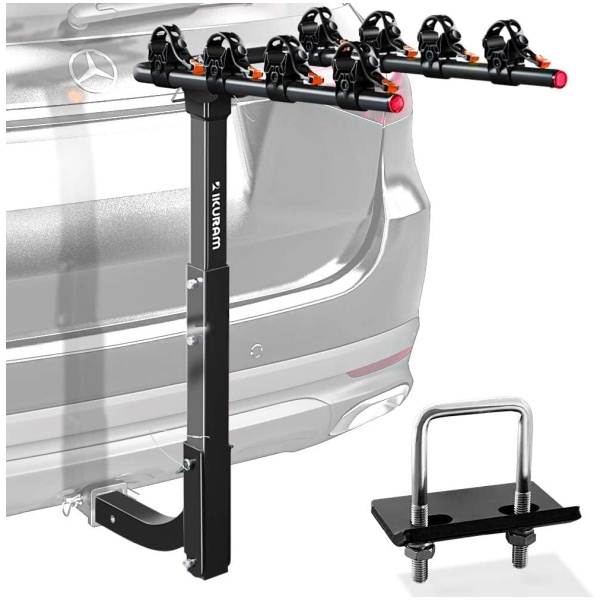 4 Bike Rack Bicycle Carrier Racks Hitch Mount Double Foldable Rack for Cars, Trucks, SUV's and minivans with a 2" Hitch Receiver
