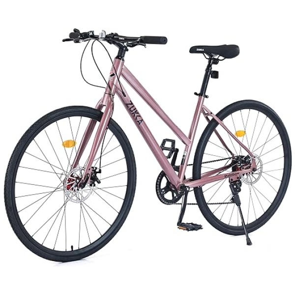 7/21/24 Speed Road Bike Hybrid Bike for Men and Women, 700C Wheels Racing Bicycle, Commuter Bicycle,City Bicycles，Double Disc Brakes,Commuting...