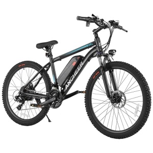 ANCHEER 500W 26" Electric Bike for Adults, 48V 10.4Ah Battery, Up to 55 Miles, 3H Fast Charge, Electric Mountain Bike, 2.1" eMTB Tire, 21 Speed,...