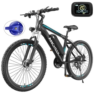 ANCHEER Electric Bike for Adults with 750W Peak Motor, 48V 499Wh Ebike, Up to 55 Miles, 3H Fast Charge, 26'' Gladiator Electric Mountain Bike, LCD...