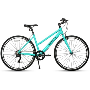 AVASTA Populus Road Hybrid Bike for Women with Kickstand, Lightweight Step Through 700c Aluminum Alloy Frame, 7-Speed Drivetrain, Multiple Colors