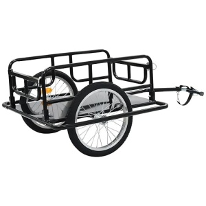 Bike Cargo Trailer, Bicycle Trailer, Heavy-Duty Bike Wagon Cart, Foldable Compact Storage with Hitch, Tow Behind Utility Cargo Trailer for Stuff,...
