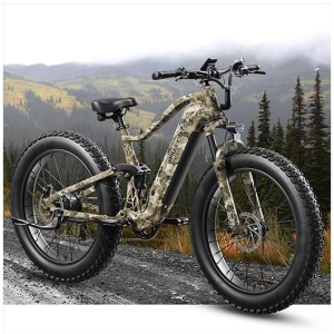 Boxer Electric Bike for Adults 1000W, UL Certified Full Suspension 48V 20AH Battery Ebike, 26" Fat Tire E Bike, 28MPH 80Miles Range Mountain...