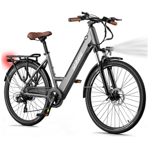 Core Electric Bike for Adults - 468Wh Removable Battery, 26 inch Step Thru Electric Bicycle, Peak 500W Brushless Motor Cityrun Ebike, with 7 Speed,...