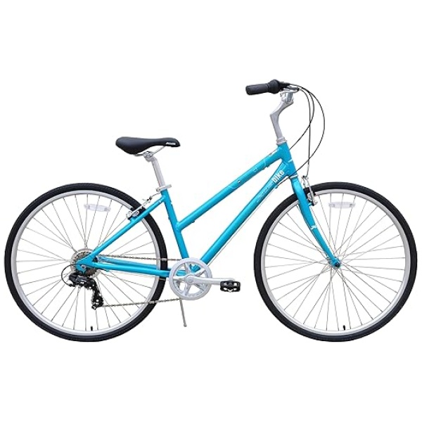 CT Explorer 7 Speed Women's 700C Hybrid Bicycle Commuter City Bike Lightweight Aluminum Alloy Frame