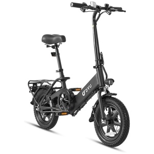 DYU Electric Bike, 350W Motor Folding Electric Bicycles, 36V 7.5Ah Battery, 3 Levels Assist, Dual Disc Brakes, 14" Foldable ebike for Adults and...