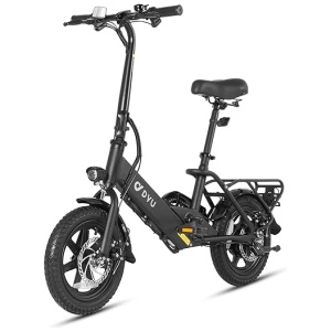 DYU Electric Bike for Adults Teens, Folding Electric Bicycle,Commuter City E-Bike with 350W Motor and 36V 7.5Ah Battery,3 Levels Assist, Dual Disc...