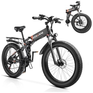 E Bikes For Adults Electric, 1000W Peak 1500W 34MPH Fat Tire Folding Electric Bike 26" X 4", Foldable Ebike 48V 15AH Removable Battery, Full...
