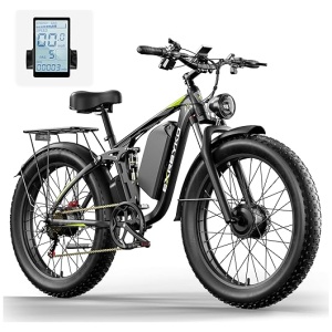 E Bikes for Men, 2000W Dual Motor Fat Tire Electric Bike, 23AH 1104WH 35MPH Fastest Ebike, 26” Full Suspension 90 Miles, Dual Hydraulic Disc Brake...