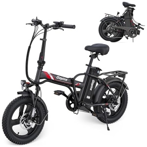 Electric Bike, 16" x 3.0 Fat Tire Electric Bike for Adults, 350W Folding Electric Bike with 48V Removable Battery, 20MPH, 7-Speed Folding Electric...