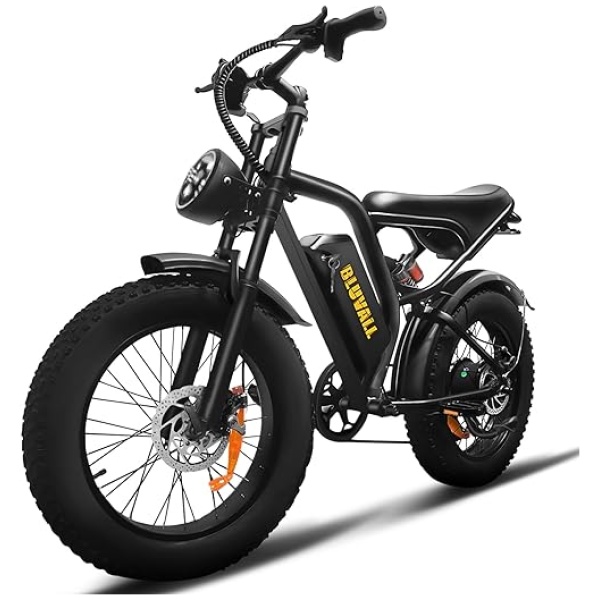 Electric Bike for Adults,1200W 30MPH,48V 20/23AH, 20 in Fat Tire Ebike, Electric Motorcycle Dirt Bike with Front/Rear Turn Signals, Dual Shock...