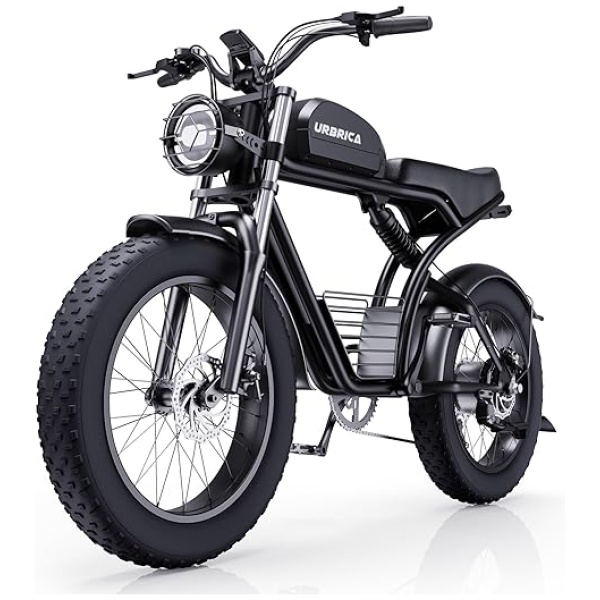 Electric Bike for Adults, 1500W 30MPH,48V 20/23AH,Max 75Miles Electric Motorcycle 20" Fat Tire Dirt Bike, Shamano 7-Speed E-Bike Dual Shock...