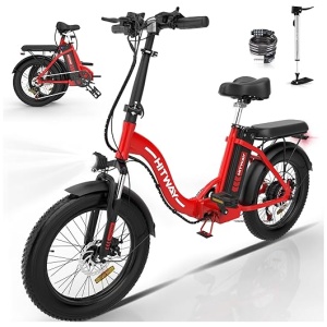 Electric Bike for Adults, 20" Fat Tire E Bike 750W 20MPH Removable Folding Electric Bike, 48V/14Ah Battery 55-120KM,All Terrain tire Electric Bicycles