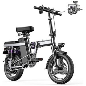 Electric Bike for Adults, 48V 15AH Removable Battery, 25MPH 35Miles Commuting Ebikes for Women Men, 500W Brushless Motor, Lightweight 14'' Tires...