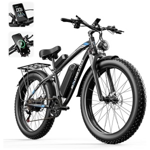 Electric Bike for Adults, 750W/1000W Peak 1500W 34MPH Fat Tire E Bikes for Men 48V 17.5AH 840WH Battery, 70 Miles Ebike 21-Speed Gears, Beach...