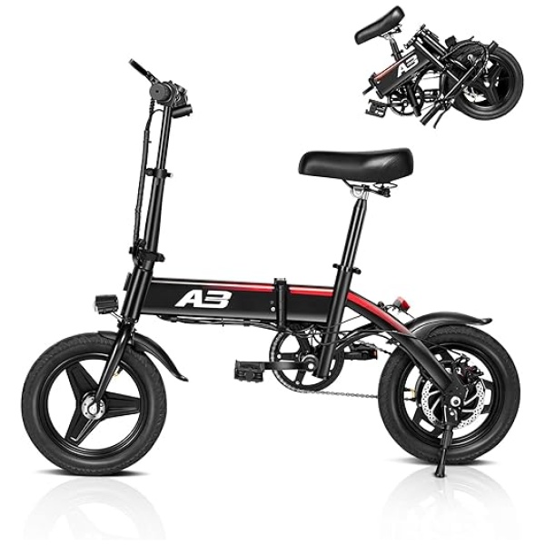 Electric Bike for Adults,Electric Bicycle with Removable Battery,14 INCH Foldable EBIKE,350W Motor