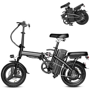 Electric Bike for Adults,Folding Ebike,Electric Bicycle with 48V12Ah Removable Battery, 20MPH Commuting Electric Bike, High Brushless Gear Motor