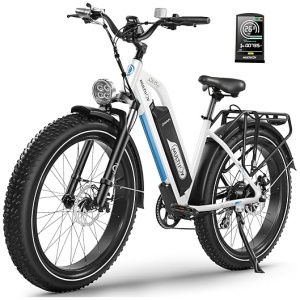 Electric Bike for Adults,Upgraded 48V 20Ah Removable Battery,Peak 1000W Powerful Motor,70Mi Long Range,26"x4" Fat Tire,UL Certified 7-Speed