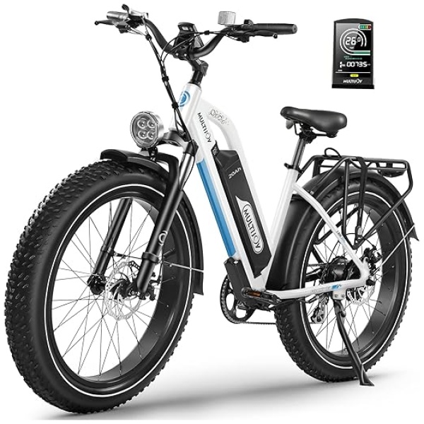 Electric Bike for Adults,Upgraded 48V 20Ah Removable Battery,Peak 1000W Powerful Motor,70Mi Long Range,26"x4" Fat Tire,UL Certified 7-Speed