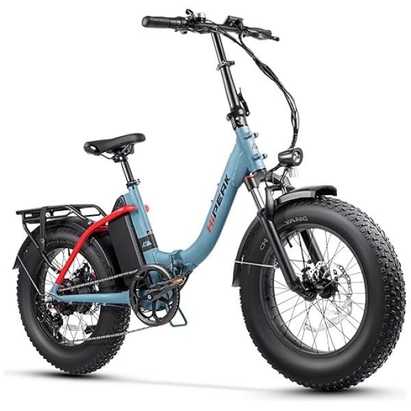 Elias Ebike Folding Electric Bike for Adults|Powerful 750W Motor|Speeds Up to 25MPH|Large 48V 15Ah Removable Battery 20"x4.0"Fat Tire Bicycle with...