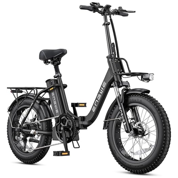 ENGWE 1125W Electric Bike for Adults, L20 2.0 20''×3.0" Fat Tire Electric Bicycle 52V 13Ah Removable Battery Max Range 80Miles & 25MPH for Urban...