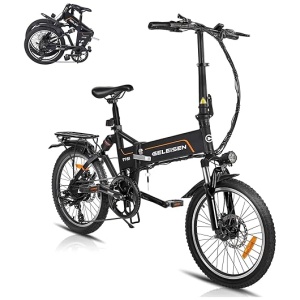Folding Electric Bike, 20"×2.4 Electric Bikes for Adults with Removable Battery 48V/10Ah, 500W(Peak 750W) Aluminum 25MPH Foldable Electric Bicycle...