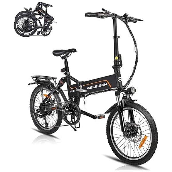 Folding Electric Bike, 20"×2.4 Electric Bikes for Adults with Removable Battery 48V/10Ah, 500W(Peak 750W) Aluminum 25MPH Foldable Electric Bicycle...