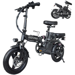 Folding Electric Bike for Adult 400W Brushless Motor Ebike with 48v10A Removable Battery,14" Fat Tire City Commuter Ebike, Mini Electric,UP to...