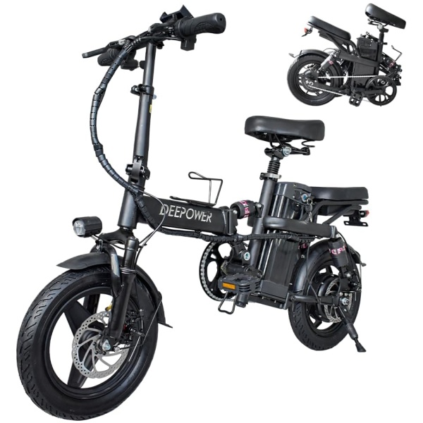 Folding Electric Bike for Adult 400W Brushless Motor Ebike with 48v10A Removable Battery,14" Fat Tire City Commuter Ebike, Mini Electric,UP to...