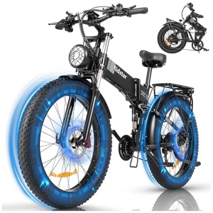Folding Electric Bike for Adults, 1500W/2000W 30/37MPH, 50 Miles/70 Miles, 48V 15Ah/20Ah Battery, 20"/26" Fat Tire City Commuter EBike for Men...