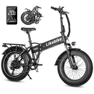 Folding Electric Bike for Adults with 500W Motor (Peak 720W),20" 4.0 Fat Tire Ebike,48V 10.4Ah Removable Battery UL 2849 Certified,Electric...