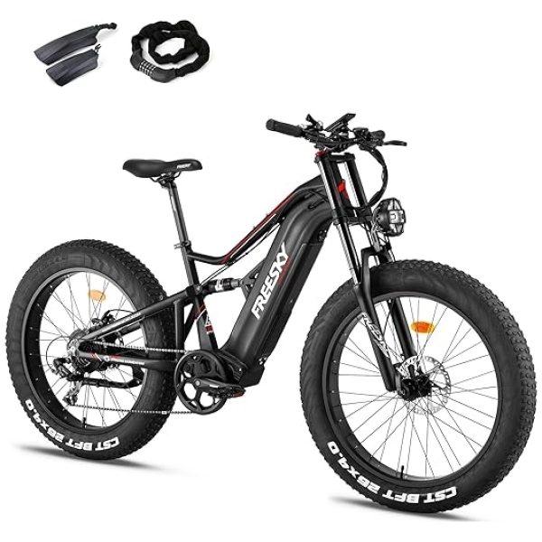 FREESKY Electric Bike for Adults 𝟏𝟔𝟎𝟎𝐖 BAFANG Motor 𝟒𝟖𝐕 𝟮𝟱Ah Removable Battery Adult Electric Bicycles, up to 35MPH &105 Miles Long Range Ebike,...