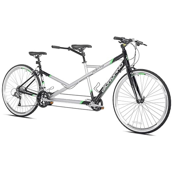 Giordano 700c Duetto Tandem Road Bike, Silver, Medium Large, (92700)