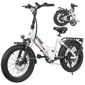 Gotrax 20" Folding Electric Bike with 55 Miles (Pedal-assist1) by 48V Battery, 20Mph Power by 500W, LCD Display and 5 Pedal-Assist Levels, Shimano...