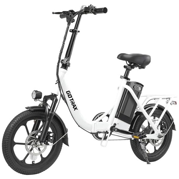 Gotrax NEPHELE 16" Electric Bike, Max 25Miles Range(Pedal-Assist) & Speed 15.5Mph Power by 350W Motor, Folding E-Bike with Removable Battery, Front...