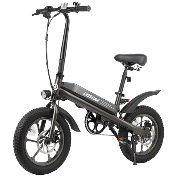 Gotrax S3 Electric Bike, 16x3.0 Fat Tire Electric Bicycle Adults, 750W Peak Motor, Max Range 25 Miles, Up to 20 Mph, Removable Battery, Adjustable...