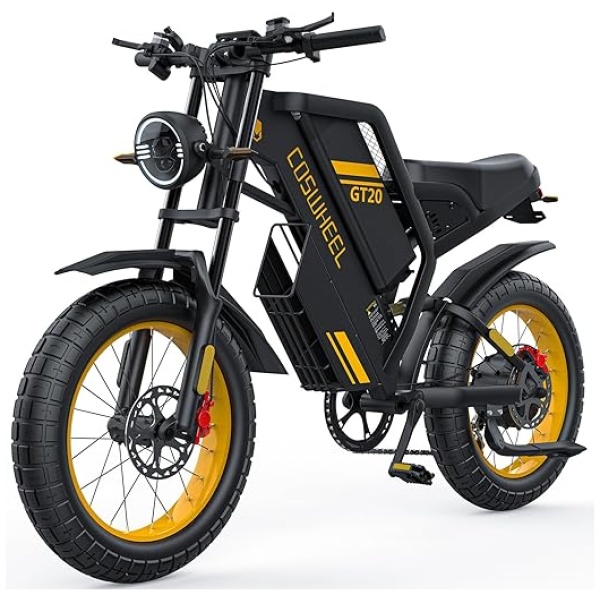 GT20 Electric Bike for Adults, Electric Dirt Bike with 1500W Motor 48V/25Ah Removable Battery, Up to 31MPH & 93 Miles, Electric Motorcycle with...