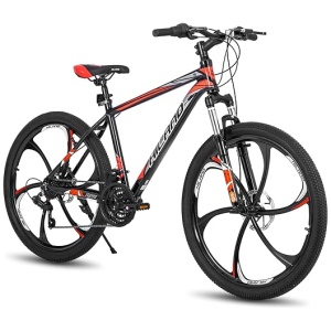 HH HILAND Mountain Bike, 3/6/Multi-Spokes, 21 Speeds Drivetrain, Aluminum Frame 26 Inch Wheels, Disc-Brake Bike for Men Women Men's MTB Bicycle
