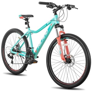 Hiland 26 Inch Mountain Bike for Women, 21 Speed with Lock-Out Suspension Fork, Dual Disc Brakes, Aluminum Frame MTB, Adult Ladies Womens Bike Mens...