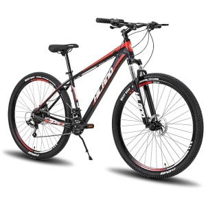 Hiland 29 Inch Mountain Bike for Men, Aluminum Frame, Front and Rear Hydraulic Disc Brakes, Lock-Out Suspension Fork, 16 Speeds, Hardtail Trail MTB...