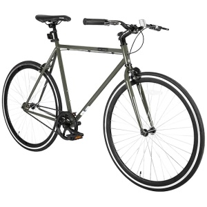 Hiland 700C Mens Road Race Bike, Single Speed Fixed Gear Womens Bicycle with Light Frame for Commuter, Adult Urban Hybrid Bike