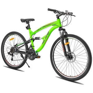 Hiland Full Suspension Mens Mountain Bike, Shimano 21 Speed, 26 Inch Wheel, Dual Disc Brake Bike for Men Womens Adult Bicycle