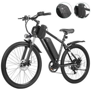 HOVERFLY OUREA Electric Bike 26", 750W Peak Motor Mountain Ebike, Up to 40 Miles 20MPH Removable Battery, 7-Speed and Shock Absorber, Electric...